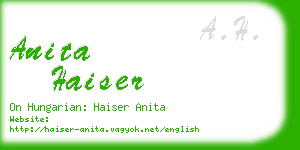 anita haiser business card